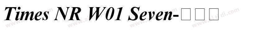 Times NR W01 Seven字体转换